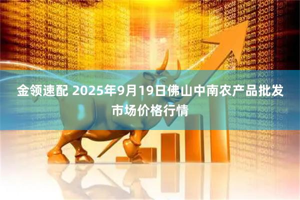 金领速配 2025年9月19日佛山中南农产品批发市场价格行情